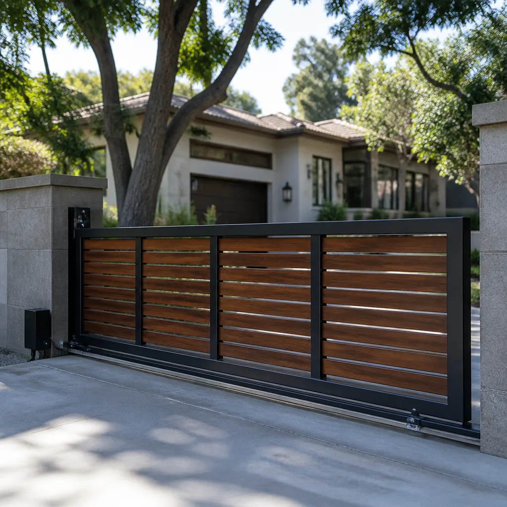Sliding driveway gates